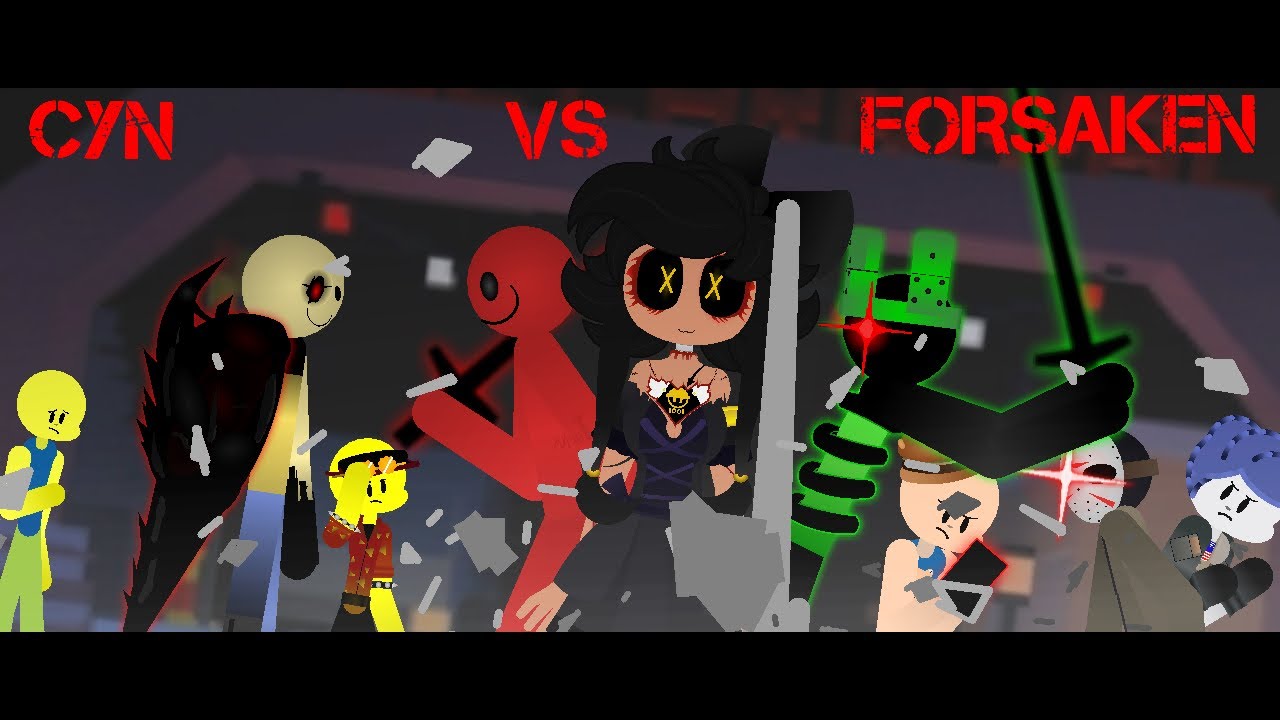 Cyn vs Forsaken! (Stick-Nodes) [PART 1] Murder Drones X Popular Roblox Game