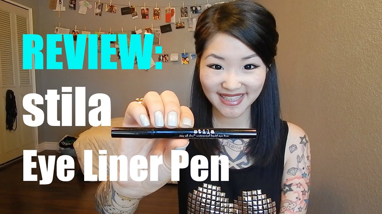 Eyeliner Review: stila Stay Day Waterproof Liquid Eye Liner | HelloHannahCho - YouTube