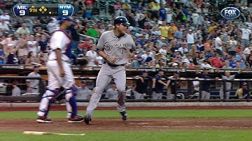 McGehee hits a two-run single to right field