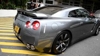 Grey Nissan Gtr Startup Acceleration