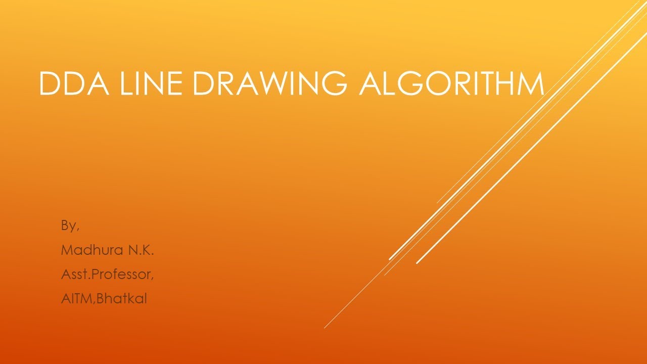 DDA line drawing algorithm/Computer graphics/6th sem VTU - YouTube image.