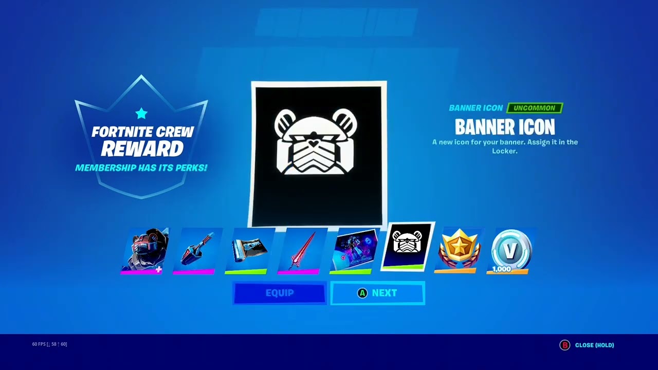 Claiming the June 2022 Fortnite Crew