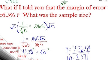 Algebra II - 12-2: Sample Space and Margin of Error