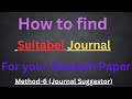 How to find free SCOPUS/SCI index journal from journal suggestor (Method-6)