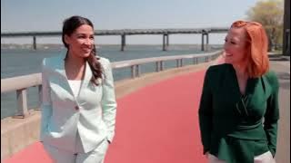 Jen Psaki's gushing interview with AOC needed a little porn music