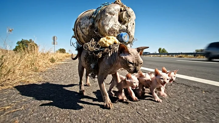 Video 11639711: sphynx cat rescues, sphynx cats kittens, mother sphynx cat, cat litter, animal rescue