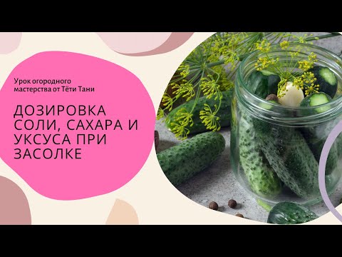 599. Как рассчитать количество сахара, соли и уксуса на любую банку.