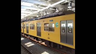 西武新宿線2000系2007編成ラストランヘッドマーク車両発車シーン
