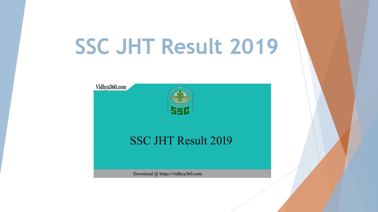 SSC JHT Result 2019 | Download SSC Junior Hindi Translator Result Here