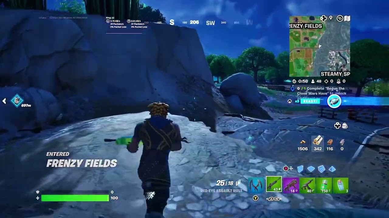 Travel Distance on Foot at night The Force Within Challenge Quest Fortnite