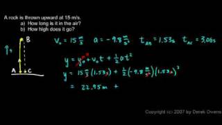 Physics 2.7.4e - Falling Bodies - A Rock Thrown