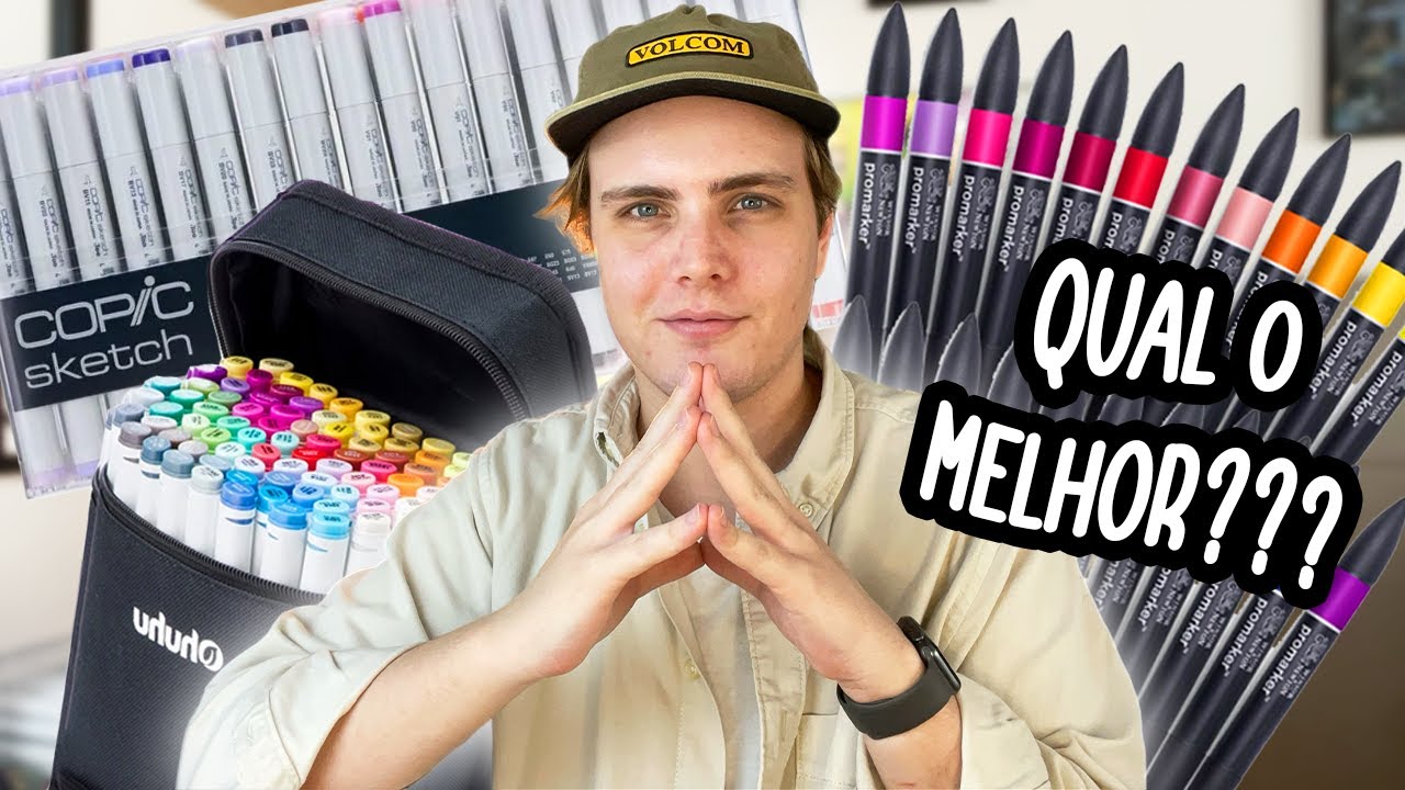 QUAL MARCADOR É O MELHOR? Copic, Ohuhu ou Promarker Winsor & Newton