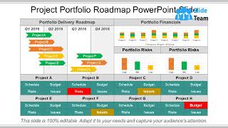 Project Portfolio Roadmap Powerpoint Slide