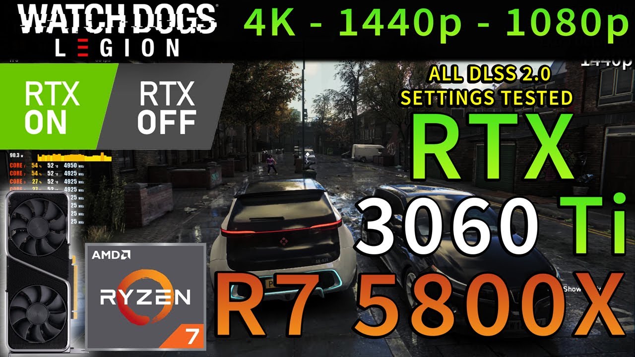 Watch Dogs: Legion | RTX 3060 Ti | Ryzen 7 5800X | 4K - 1440p - 1080p | RTX ON & OFF | DLSS 2.0