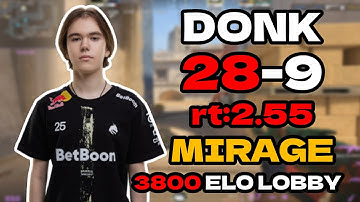 donk (28-9) rt:2.55 w/Magnojez +VOICE COMMS (mirage) l EU FACEIT RANKED 3800 ELO LOBBY l #cs2 #pov