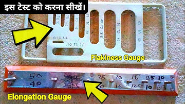 Combind Flakiness and Elongation Index Full video explained in hindi