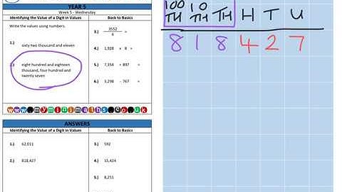 YEAR 5 Mini-maths Video Tutorial - Week 5 - Wednesday