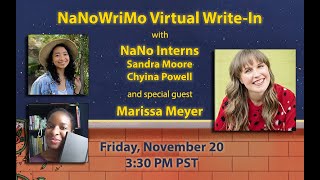 Virtual Write-In 11/20/20 -- with special guest Marissa Meyer!