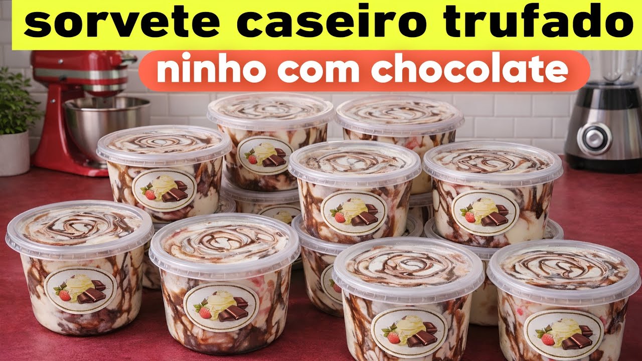 COMO FAZER SORVETE CASEIRO TRUFADO PARA VENDER É GANHAR DINHEIRO LUCRO ALTO 