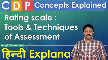 Rating scale - Tools & Techniques of Assessment CDP Concepts हिन्दी Explanation