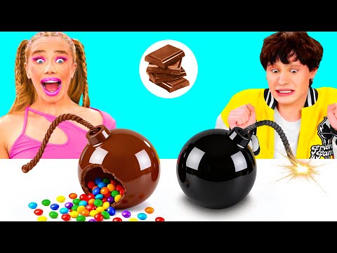 Real Food vs Chocolate Food Challenge | Funny Cooking Battle by BaRaDa Challenge