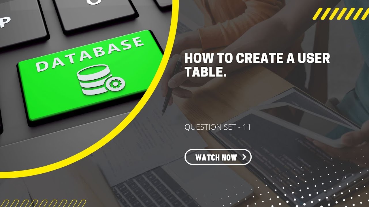 how to create a user table for storing employee information - YouTube