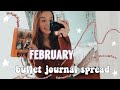 February bullet journal spread!