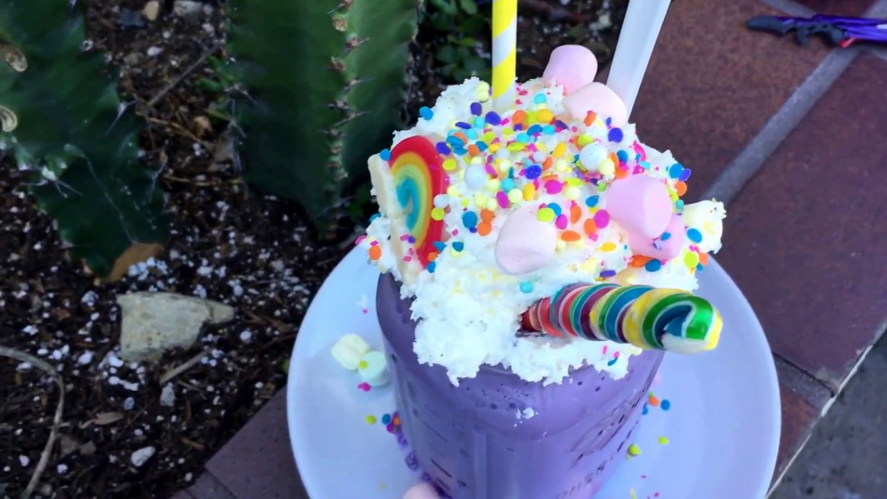 Unicorn shakes at Créme & Sugar in Anaheim YouTube