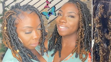Easy BUTTERFLY BOB LOCS Tutorial FOR BEGINNERS | Distressed Locs Tutorial