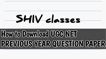 How to Download UGC NET PREVIOUS YEAR QUESTION PAPER||by Shivangi Bhatt @SHIVclasseseconomics