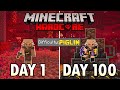 I Survived 100 Days as a PIGLIN in Hardcore Minecraft... Minecraft Hardcore 100 Days