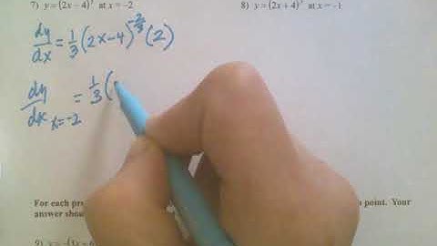 11.1 NOTES Slopes and Equations of Tangent Lines Video