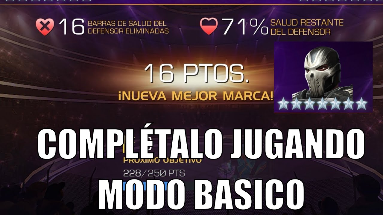 ELIMINA MÁS DE 15 VIDAS JUGANDO EN MODO BASICO AL CROSSBONES DEL COLISEO - Marvel MCOC