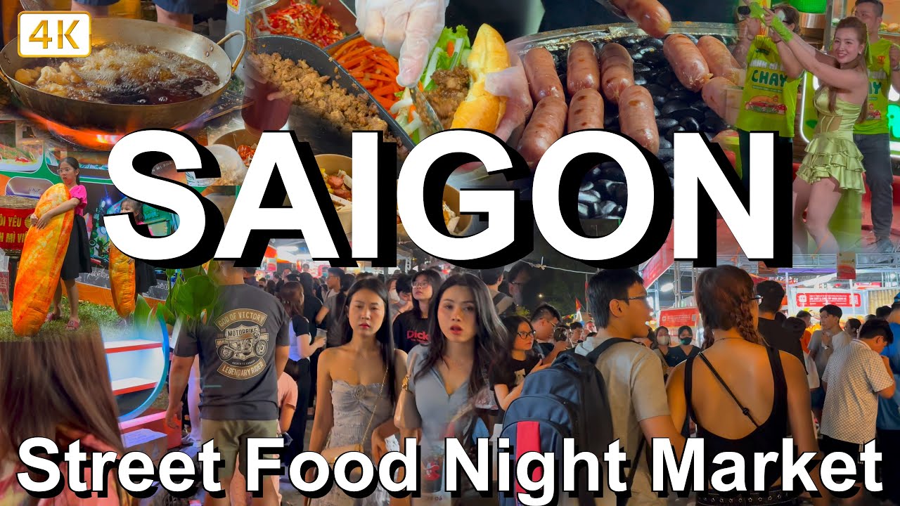 Street Food Night Market in Saigon 🇻🇳 Ho Chi Minh City Vietnam