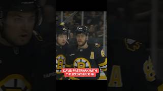 David Pastrnak with the icebreaker 🧊
