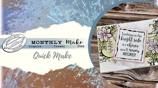 Crafty Roo Designs August 2022 Monthly Make Quick Make - Subtle Floral Bulb