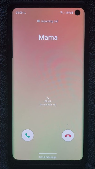 Samsung Galaxy S10 incoming call