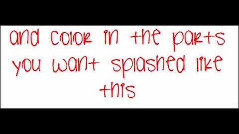 How to colorsplash using photobucket