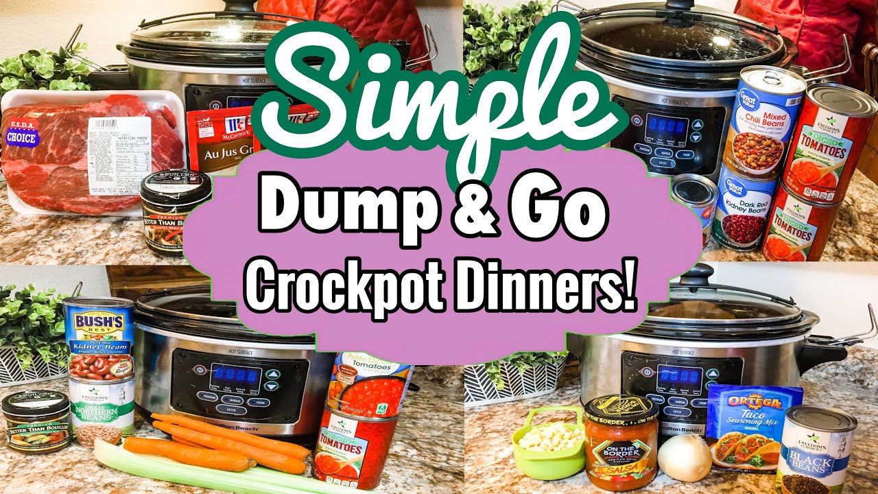 5 UNBELIEVABLE Dump & Go CROCKPOT Dinners that are SIMPLE and AMAZING! 