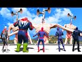 Team Spiderman & Spider Hulk & Spiderman 2099 VS Giant Siren Head  - Monster Universe