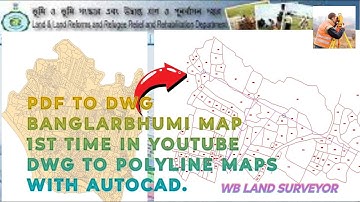 HOW TO CONNVERT BANGLARBHUMI MAP TO DWG FILE IN AUTOCAD || HOW TO INSERT PDF MAP TO DWG ||