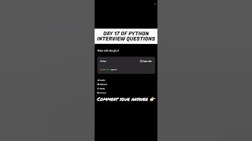 Day 17 | Python Interview prep | Tricky question #shorts #shortvideo #ytshorts #effectking #trending
