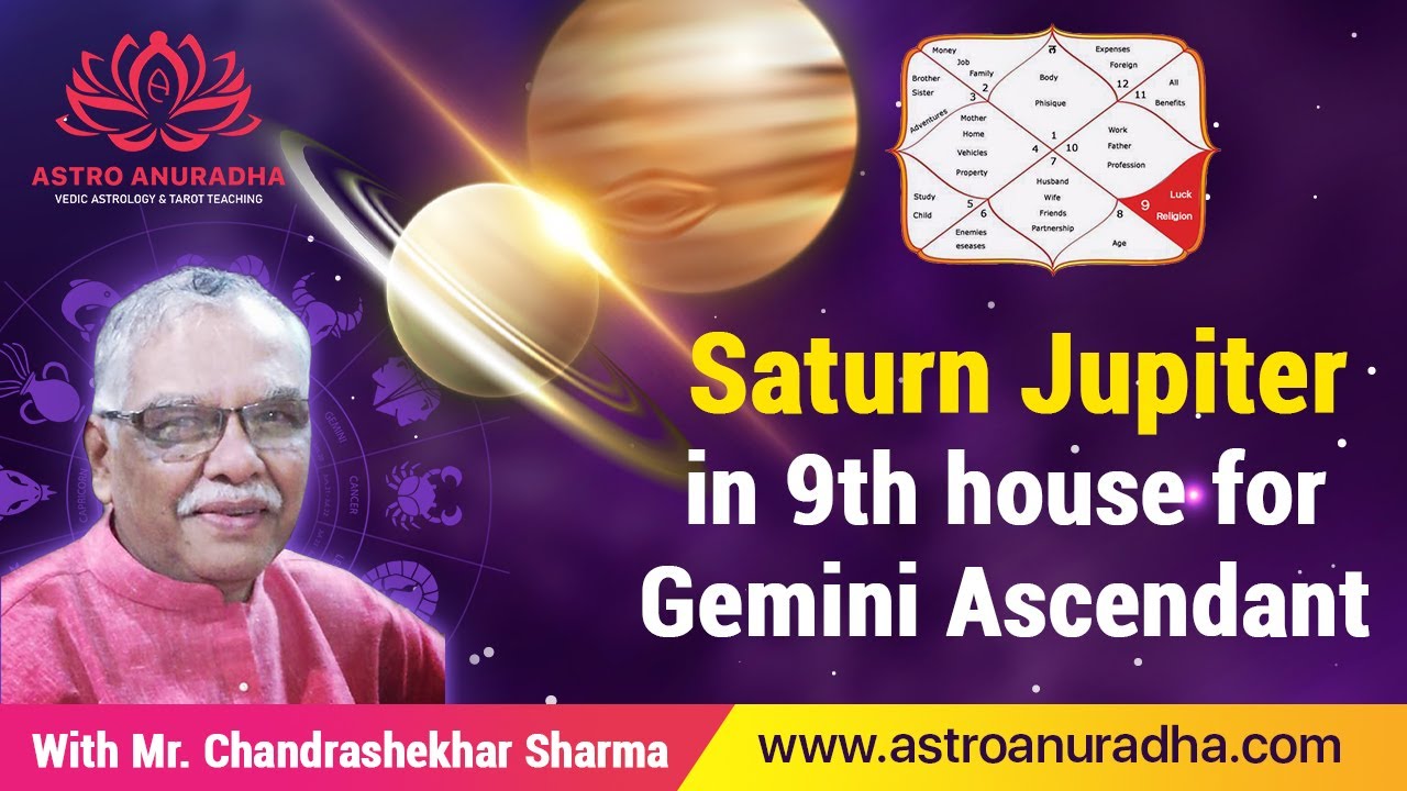 Saturn Jupiter conjunction in 9th house for Gemini Ascendant YouTube