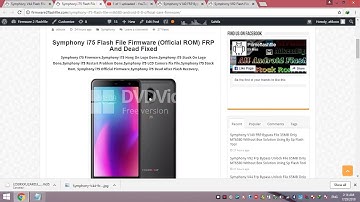 Symphony i75 Flash File With Da File Dead Recovery Frp Fixed Official Singned Firmware