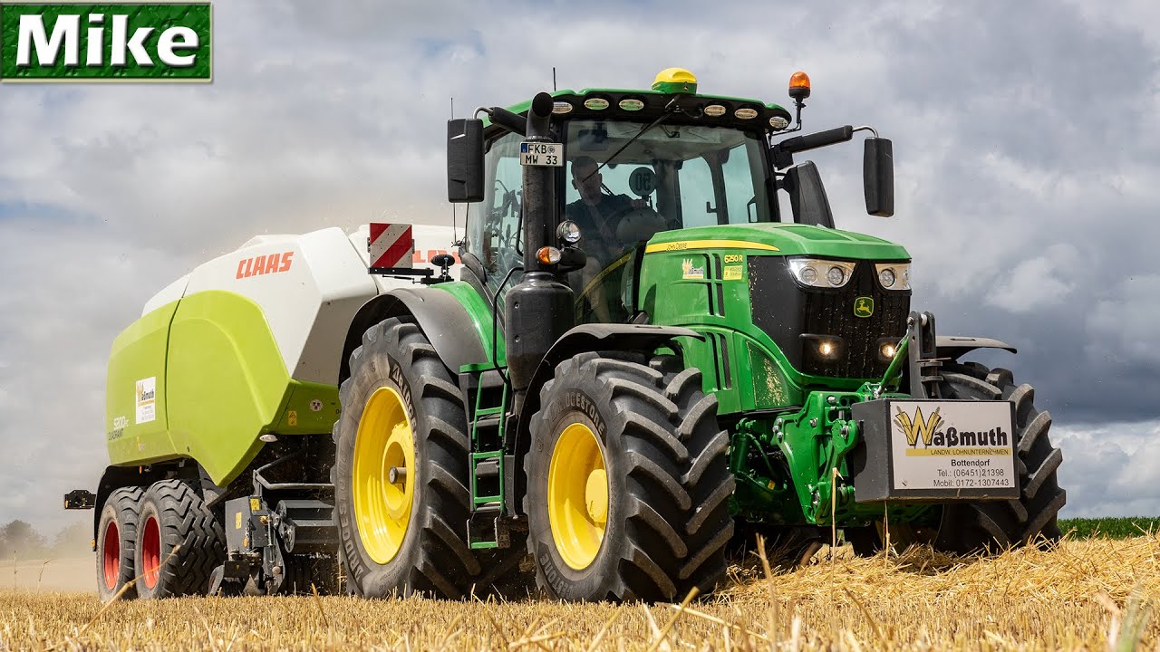 2020 | Straw Baling with John Deere 6250R / Claas Quadrant 5200FC | Mario Waßmuth.