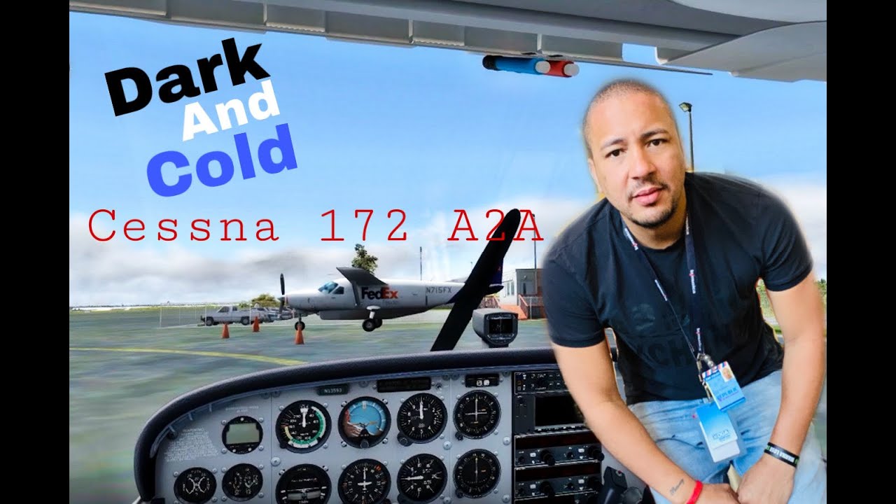 Dark and Cold Cessna 172 A2A - YouTube