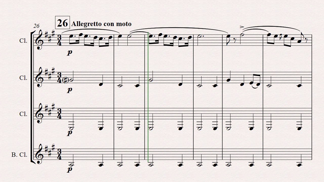 Solveig's Song - from Peer Gynt Suite - Clarinet Quartet