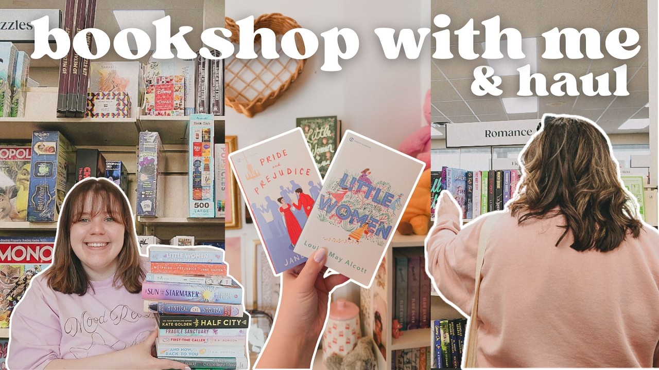 book shopping for new releases 💐📚 | cozy bookstore vlog & haul - YouTube