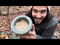 Acorn foraging  processing part 3 cracking and grinding