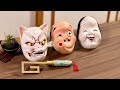 【お面の意味を知る】狐、ひょっとこ、おかめ #ご利益 #木彫り面の作り方 #woodcarving #howtodraweasy